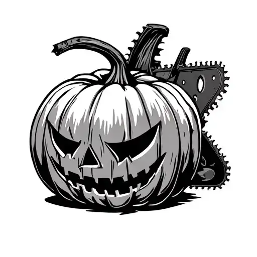 Halloween Pumpkin Chainsaw