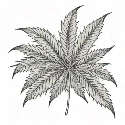 Cannabis Leaf And W