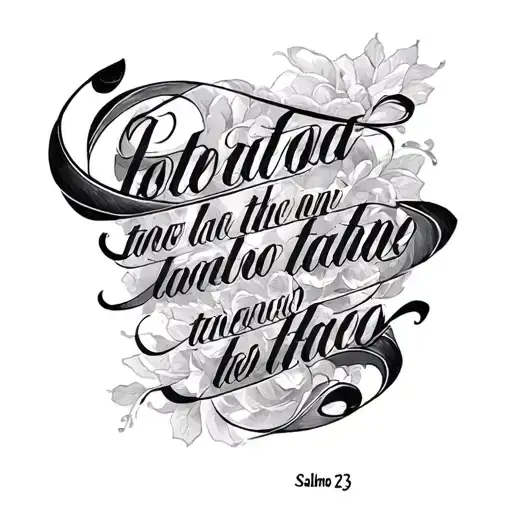 Salmo 23 Verse On Paper