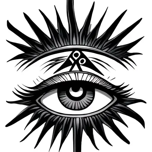 Eye Of Horus With Sun