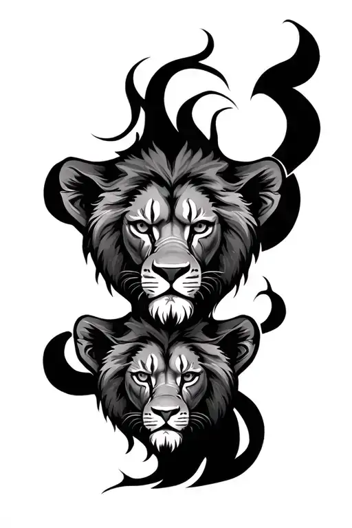 Hear See Speak No Evil Lions Face