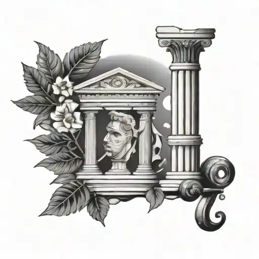 Column Greece Tattoo Flash Sheet Change Of Life