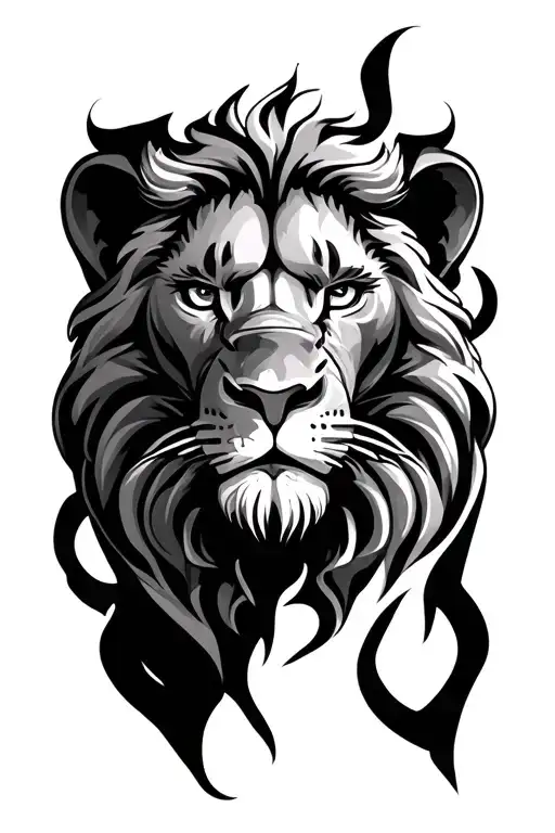 Hear See Speak No Evil Lions Face Surrounded