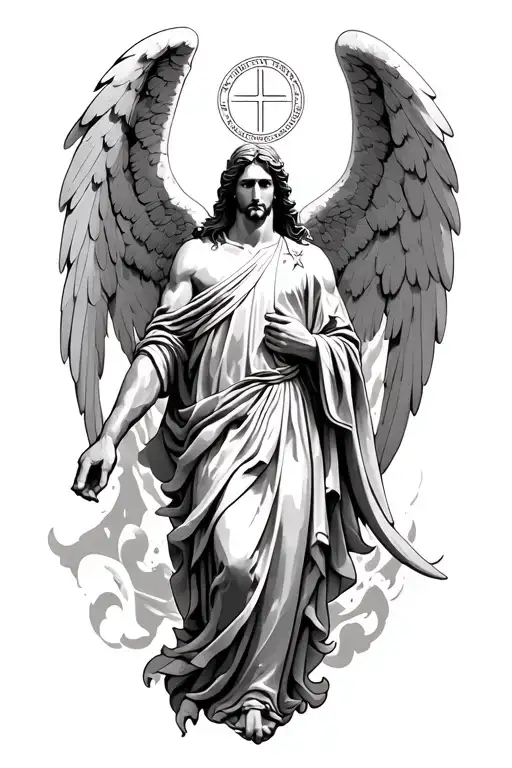 Adam's Creation With St Michael Archangel