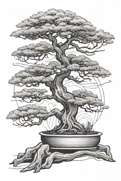 Fine Line With Bonsai Tree