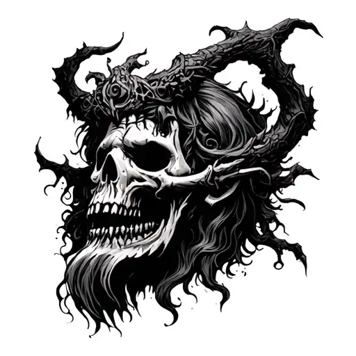 Grimy And Spooky Elements With Mythical Gods