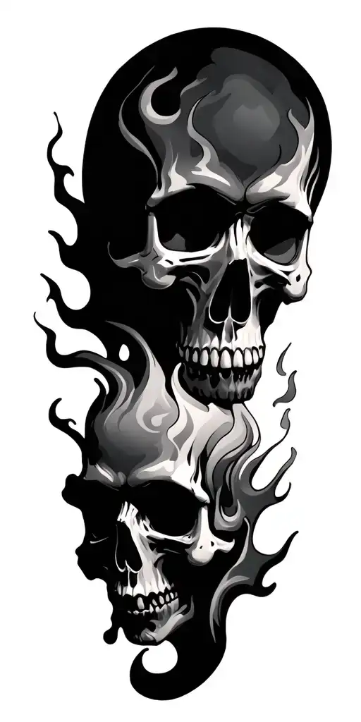 Skulls And Flames