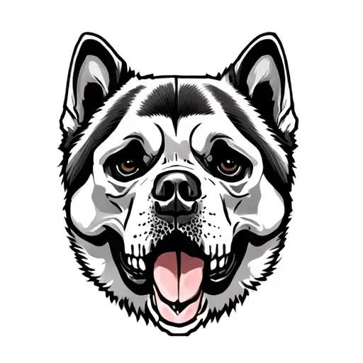 American Akita Skull