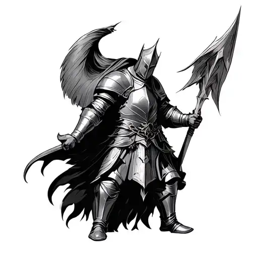 Fallen Middle Age Knight Who Tries To Raise