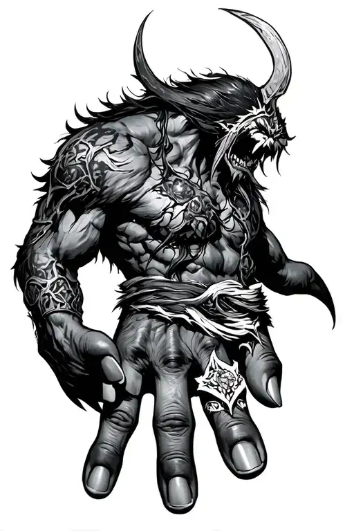 The Hand Holds Bekhelite From The Anime Of The Berserker