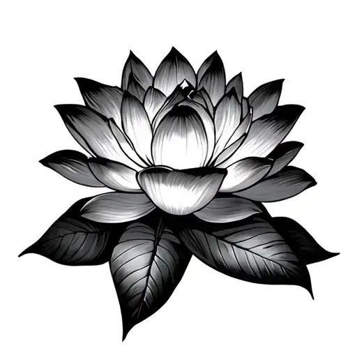 Ptsd Ribbon And Lotus Flower