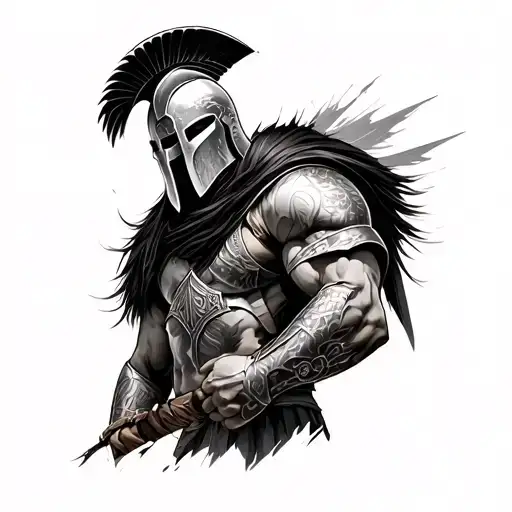 Spartan Warrior Holding