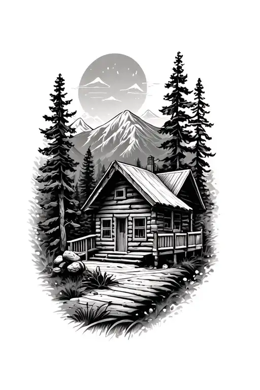 Outdoor Cabin Scenery