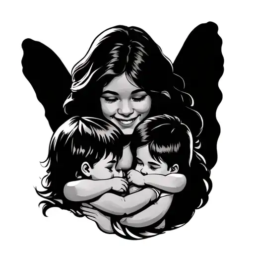 Mom Tattoo For 2 Sons