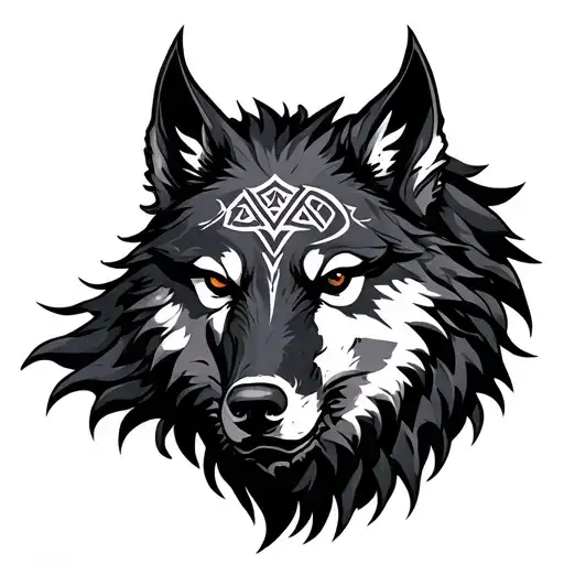 Hunin Munin Fenrir Whit Runes