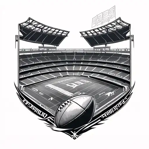 Football And Stadium Full Arm Sleeve