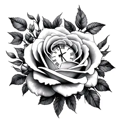 Rosas In Clock
