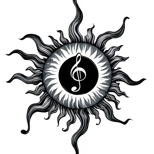 Sun With Music Notes