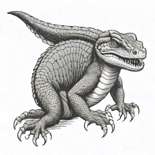 Goanna Doing A Boot Scootin Dance