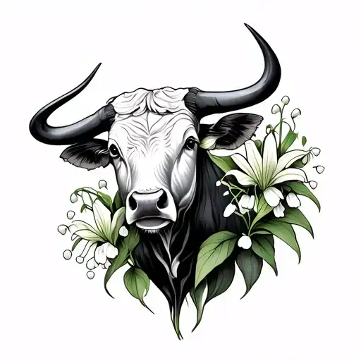 Feminine Bull Will Lily Of The Valley Intertwined