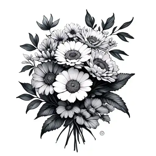 A Bunch Of Flowers Wrapping