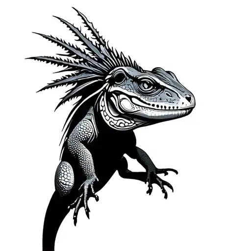 Shamanic And Spiritual Iguana