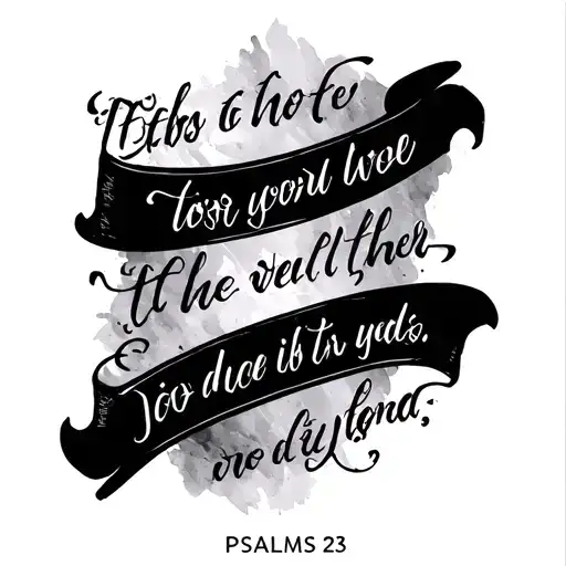Psalms 23 Verse Written