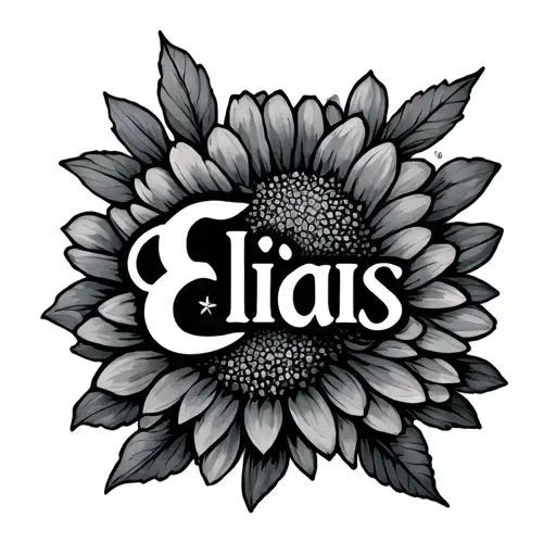 The Name Elias Surrounded By Asters