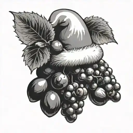 Santa Hat And Grapes