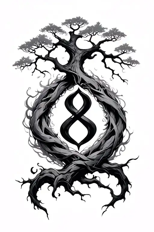 Gaara Symbol With A Poison Tree Intertwined