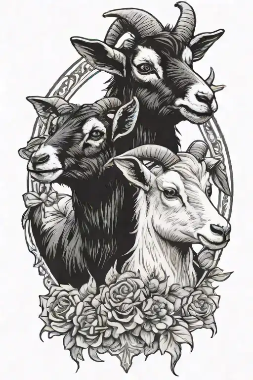 Crosses With Baby Goat