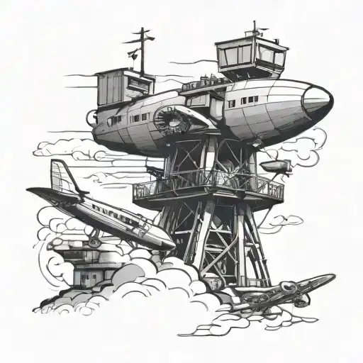 Control Tower And Planes