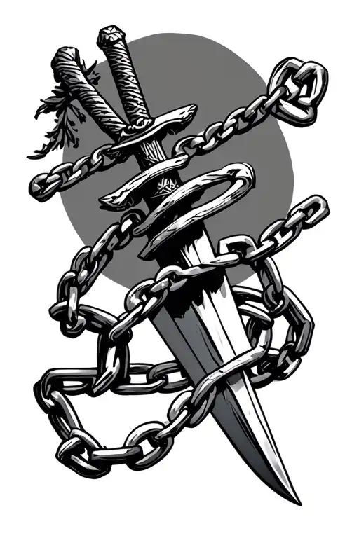 Sword And Chain For Grandpa