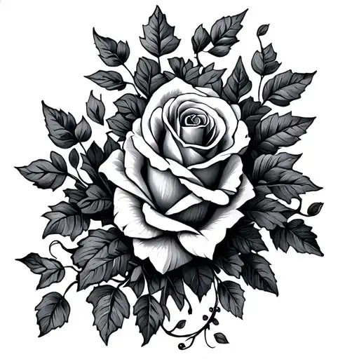 Long Sward Wrapped In Small Roses And Ivy Plant Intertwined