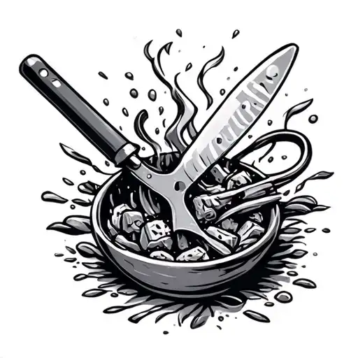 Knife Tongs Fry Mixing Kingdom