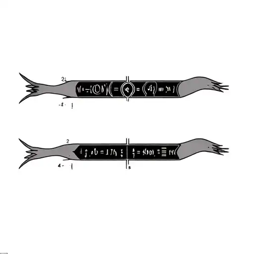 Arm Band Tattoo Including Different Representative Visuals And Equations For The Field Of Physics