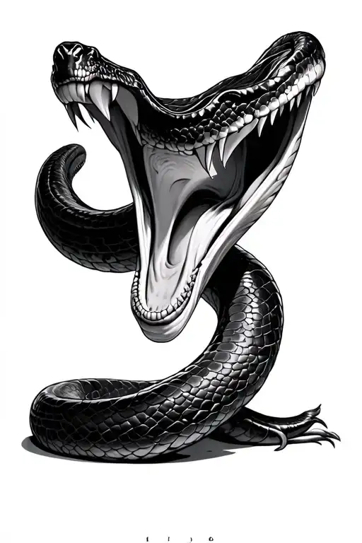 Snake With Mouth Open