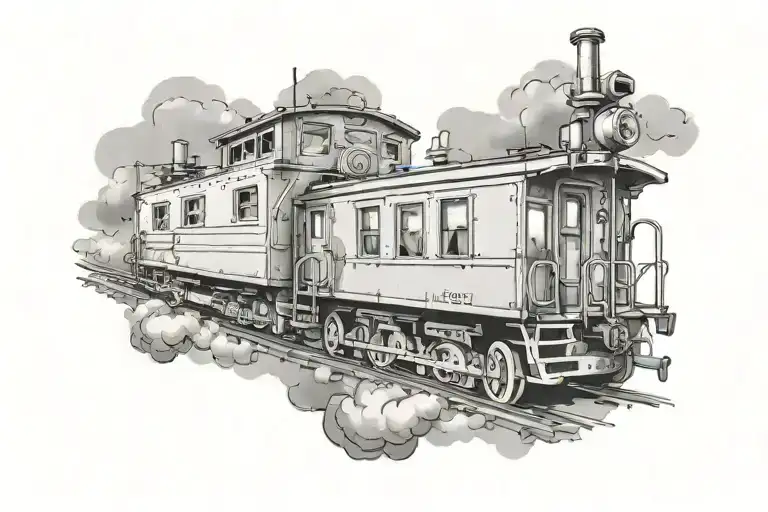 Train Caboose Going Into Heavenly Moving Service