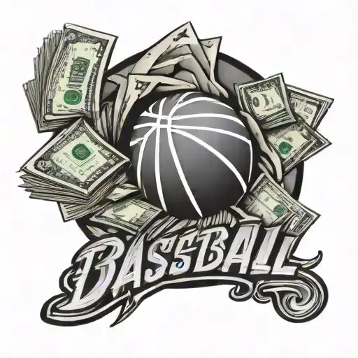 Basketball With Money That Says Dad