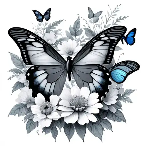 Butterflies And Flowers