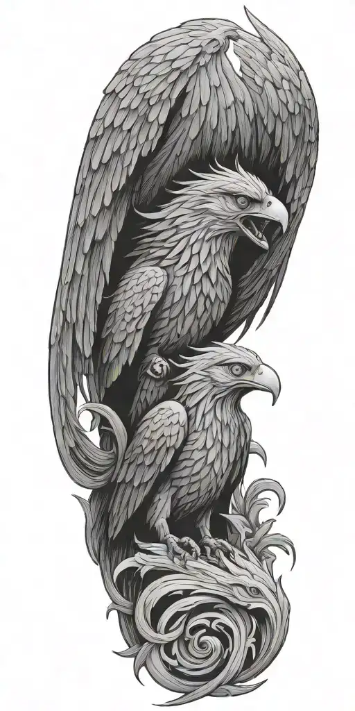 Phoenix And 3-Headed Dog Cerebus