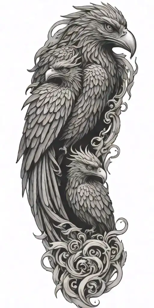 Phoenix And 3-Headed Dog Hades