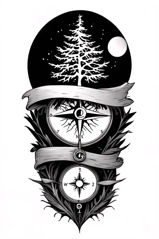 Kids Names Compass And Tree