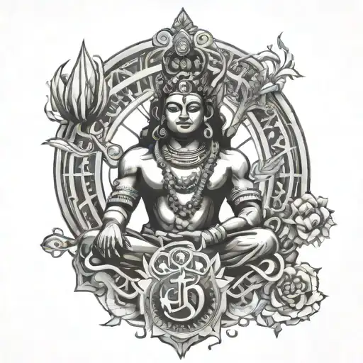 7 Chakra With Shiva Trident