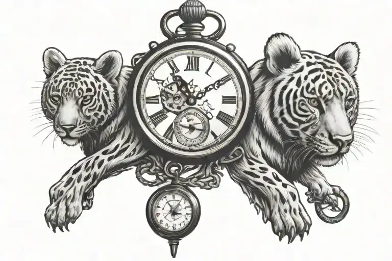 2 Cubs And 2 Pocket Watch