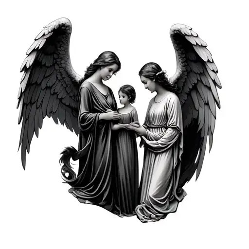 Angel And Family Of 4