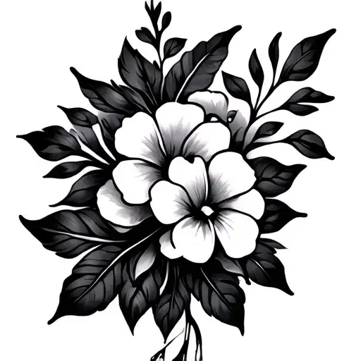 Flowers With Polynesian Style