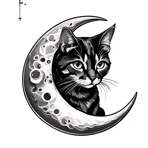 Moon Name Woth A Cat Symbol