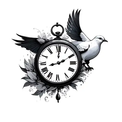 Two Clocks And One Dove