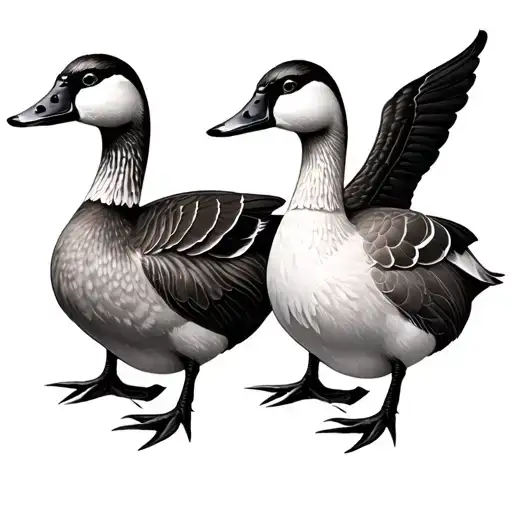 2 Dainty Geese